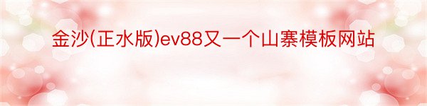 金沙(正水版)ev88又一个山寨模板网站